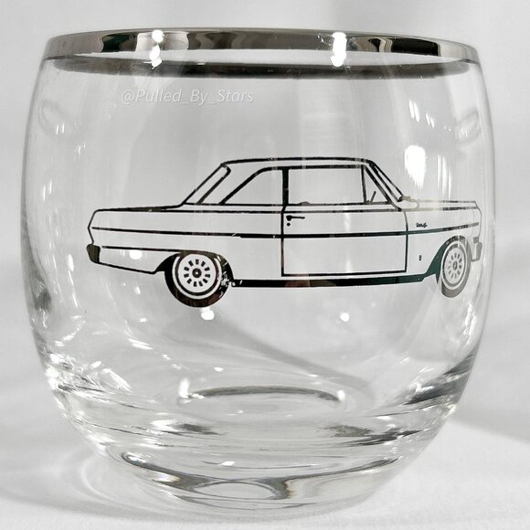 Vintage 1960s American Cut Crystal Chevrolet Automobile Glassware Set of 6 - GUC - Picture 16 of 16